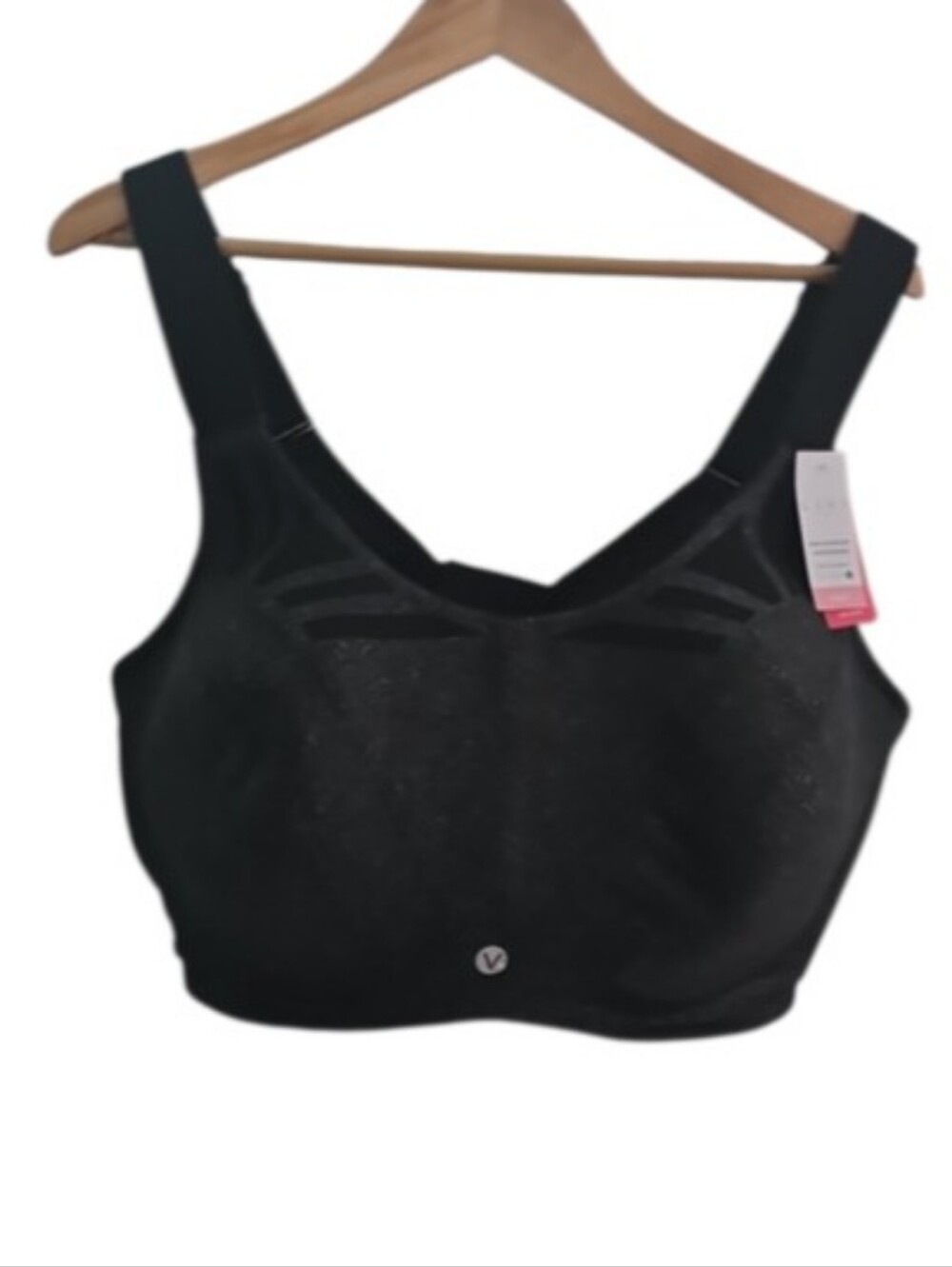 LIVI Lane Bryant Sports Bra 44H Black Grey Max Support Underwire High Impact NWT